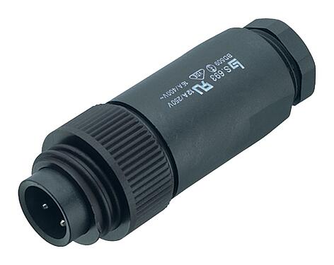 Illustration RD24 Male cable connector, Contacts: 3+PE, 8.0-10.0 mm, unshielded, screw clamp, IP67, UL, ESTI+, VDE, PG 11