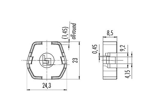 Scale drawing 07 0003 001 - Release tool