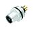 Automation Technology - Voltage and Power Supply  Male panel mount connector M12-T