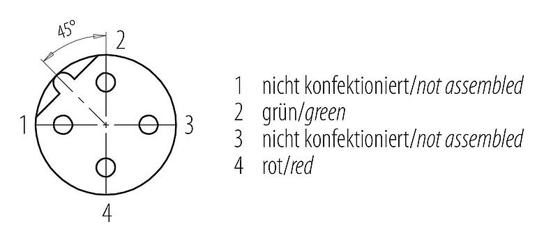 联系安排 (外掛程式側) M12 孔头法兰座, 极数: 2, 屏蔽, 法兰座带电缆, IP68, M16x1.5, Profibus, PUR, 紫色, 1x2x0.25mm², 板前安装, 0.5m