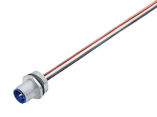 Illustration 76 0231 0011 00604-0200 - M12 Male panel mount connector, Contacts: 4, unshielded, single wires, IP68, UL, M16x1.5