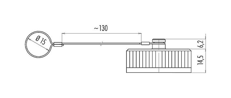 Scale drawing 08 0425 000 000 - RD30 - Protective cap for cable connector; series 694