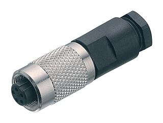M9 Female cable connector, Contacts: 8, 3.5-5.0 mm, unshielded, solder, IP67