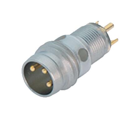 Illustration M8 Male receptacle, Contacts: 4, unshielded, solder, IP65, Front mounting