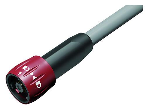 插图 卡扣式 直头针头电缆连接器, 极数: 8, 非屏蔽, 焊接, IP67, PVC, 灰色, 8x0.25mm², 2m