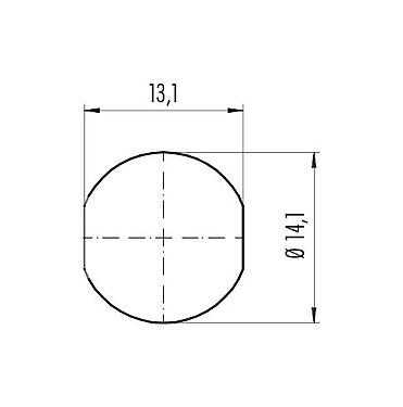 Assembly instructions / Panel cut-out 09 4911 081 04 - Push Pull Male panel mount connector, Contacts: 4, shieldable, solder, IP67, front fastened