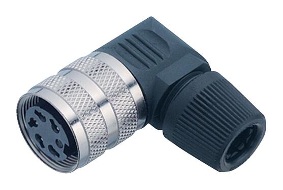 插图 M16 弯角孔头电缆连接器, 极数: 14 (14-b), 6.0-8.0mm, 非屏蔽, 焊接, IP40