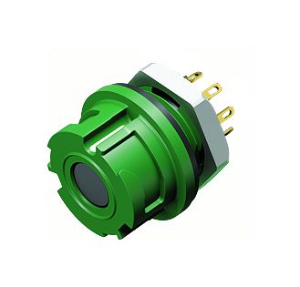 Illustration 09 0774 070 08 - Bayonet Female panel mount connector, Contacts: 8, unshielded, solder, IP67