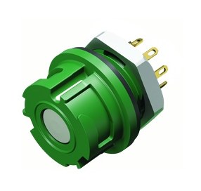 Connectors for medical applications--Female panel mount connector_770_2_FD_l_white_green
