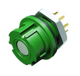 Connectors for medical applications--Female panel mount connector_770_2_FD_tl_white_green