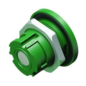 Connectors for medical applications--Female panel mount connector_770_2_FD_vv_l_white_green