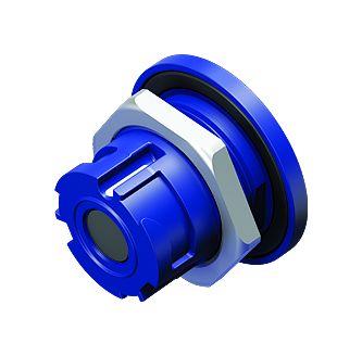 Illustration 09 0774 186 08 - Bayonet Female panel mount connector, Contacts: 8, unshielded, solder, IP67 when unplugged as well, Front mounting